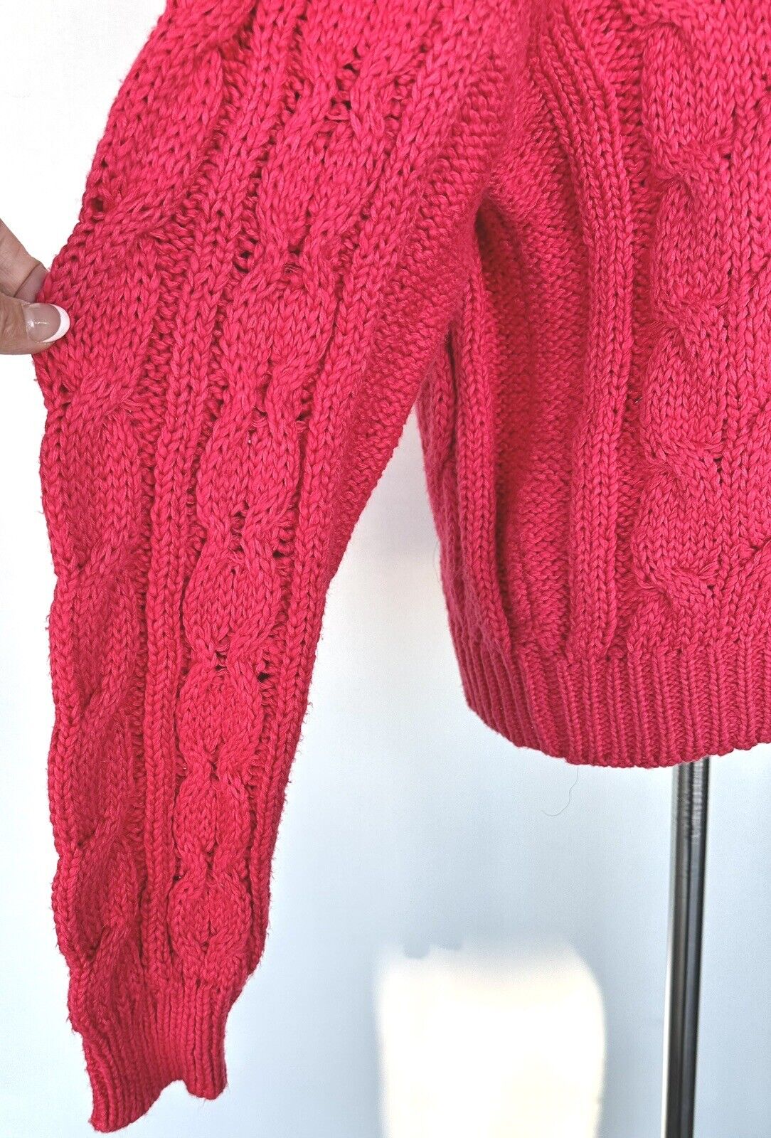 MOTHER The Jumper Cotton Cable Sweater Embroidered Retail $345 XS