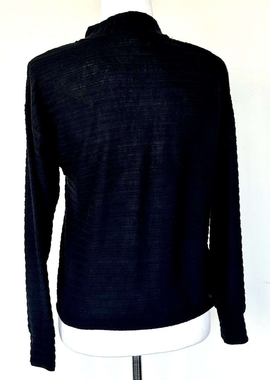 Hippie Rose Juniors Black Striped Knit Pullover Top Small