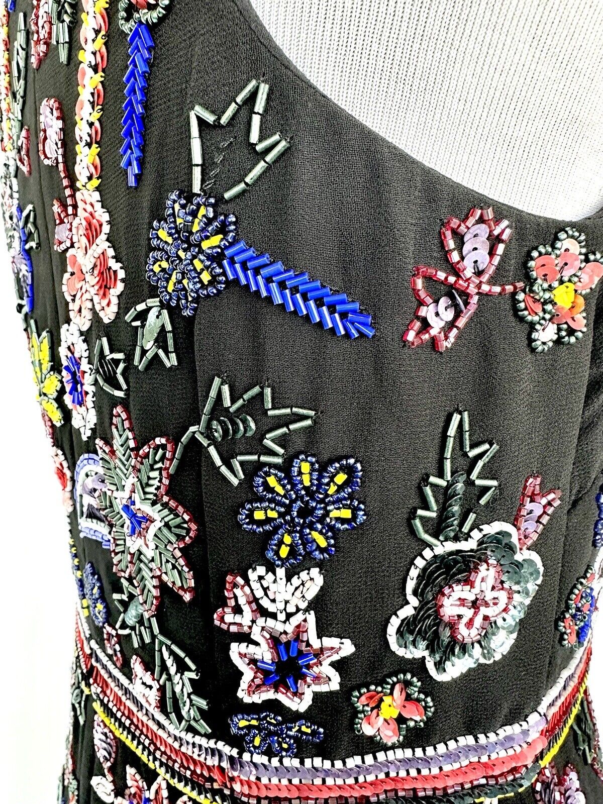 Aidan mattox Black Beaded Cocktail Dress Size 2 Retails $275 Price $$95 NWT