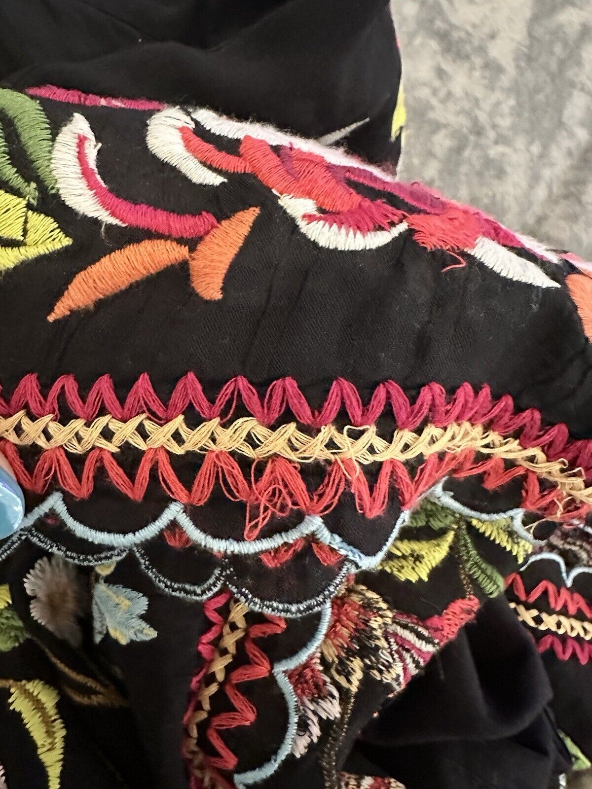 Sundance Embroidered Keiko Blooms Dress Size XS New With Defects Retail $149.98
