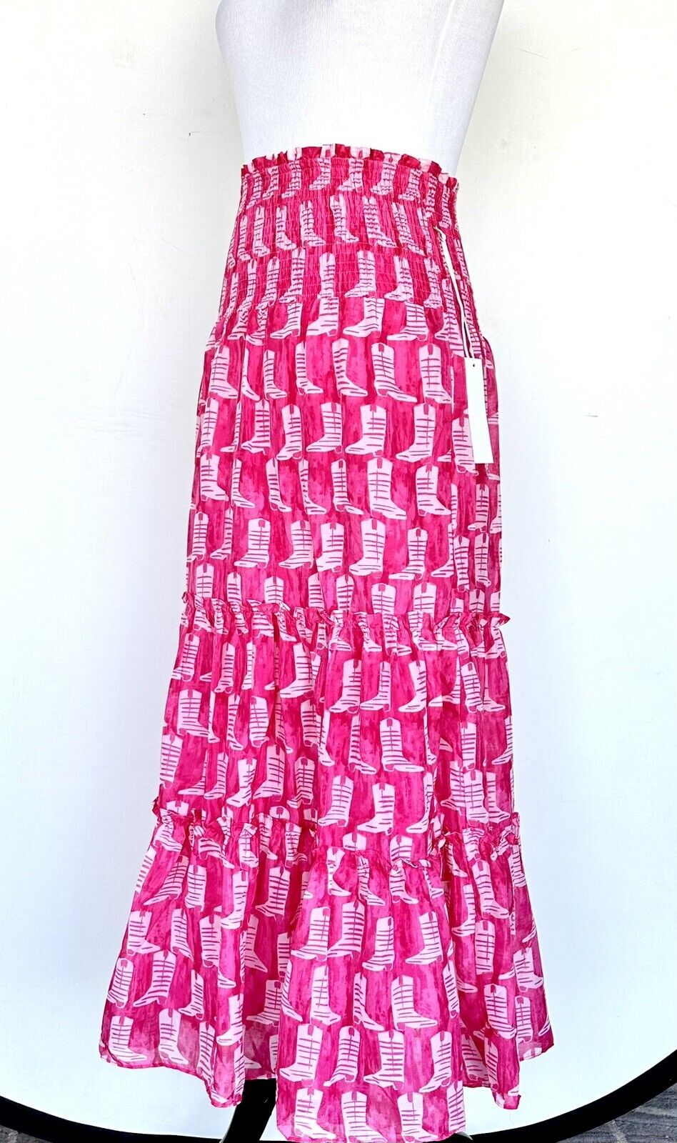 J Marie Dolly Tiered Midi Skirt / Dress size S Retail $158 Price $59 NWT