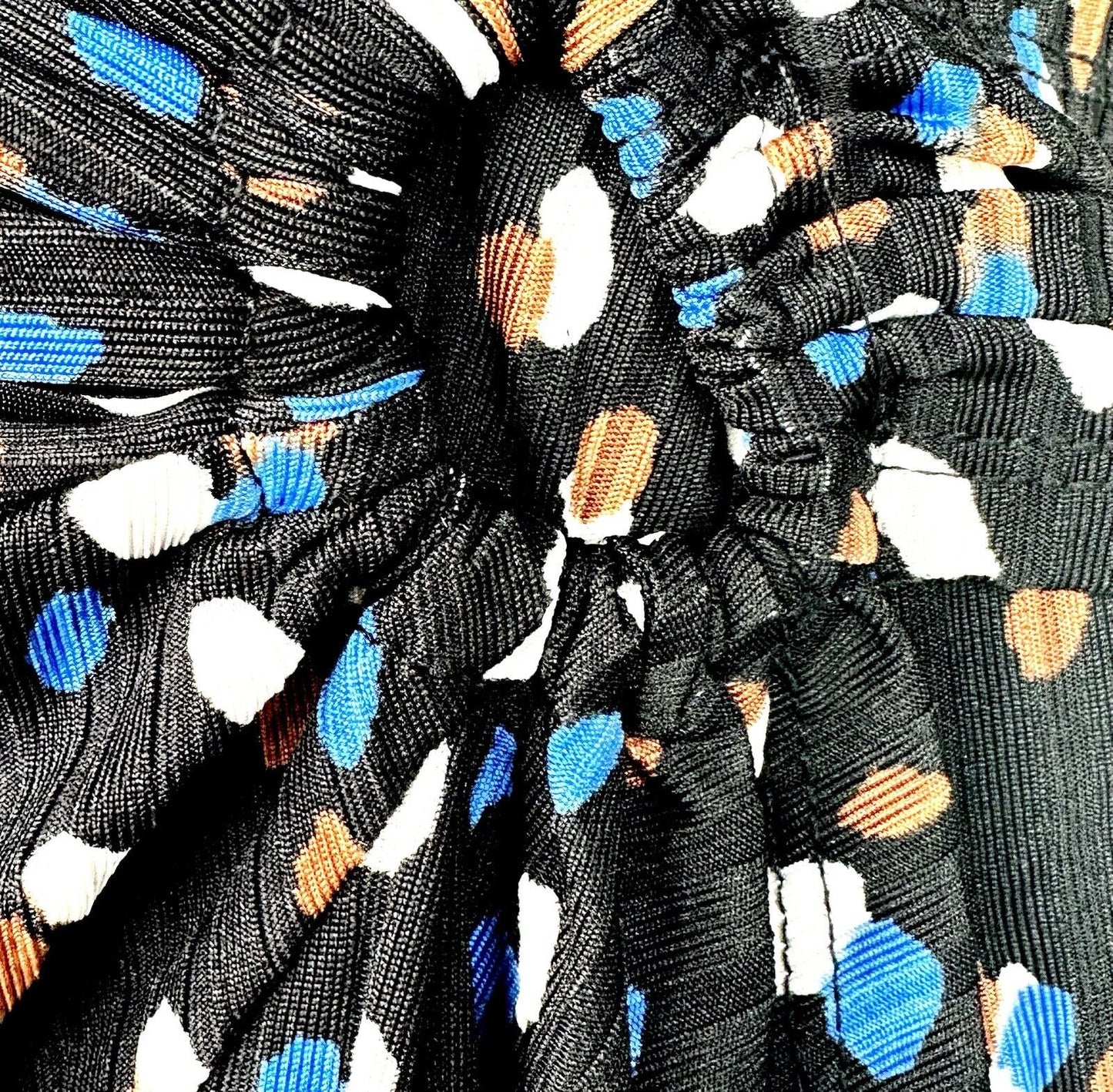 SIGNATURE BY ROBBIE BEE Black Spot Faux Wrap Dress Retail $79 Stretch Size SP