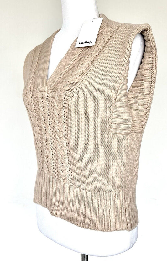 Darling Keen Knitted Best Desert Sand Color XS Cotton Mix Retail $95