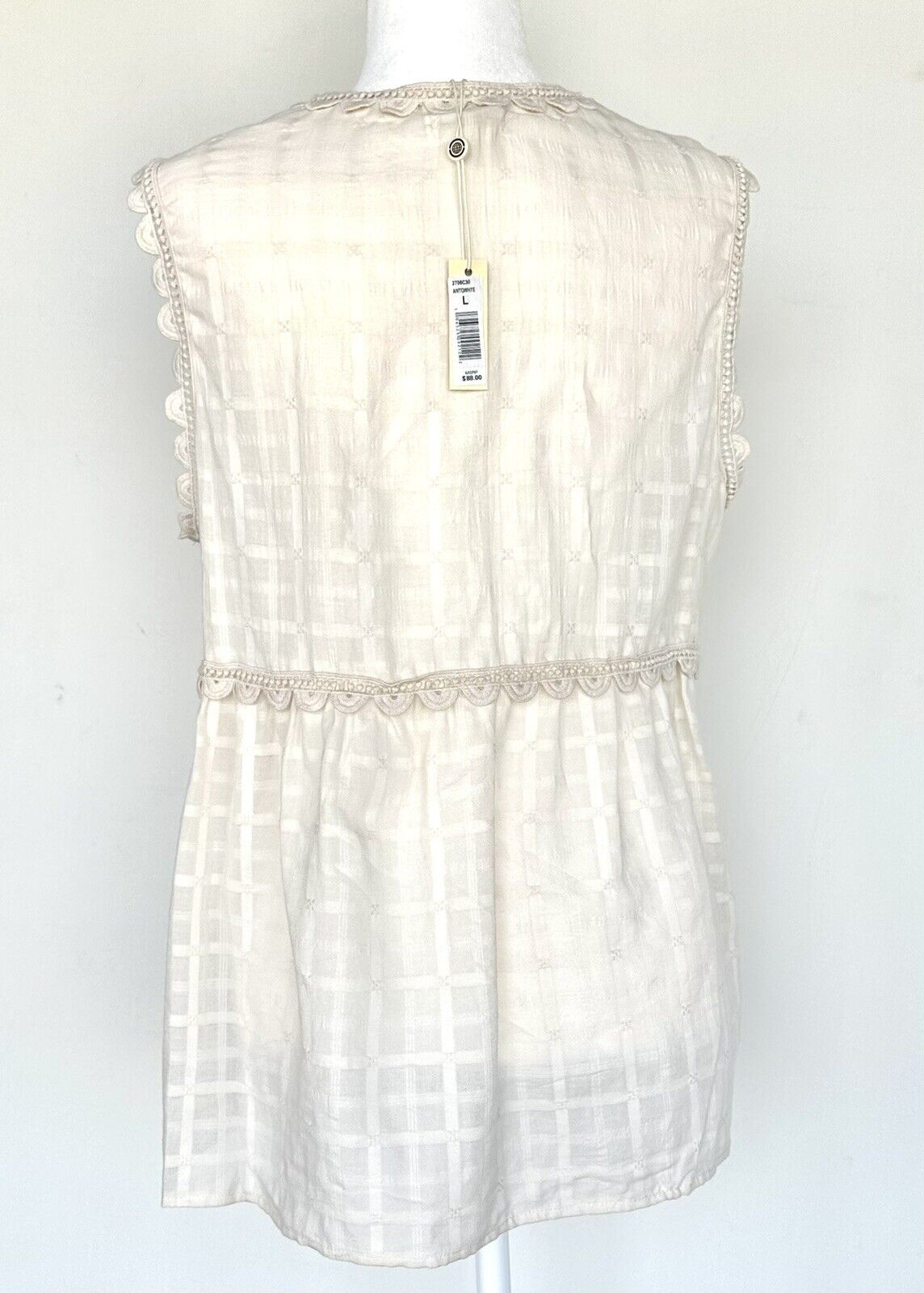 Max Studio Embroidered Cotton Tunic Size L Retails $88 Price $45 NWT