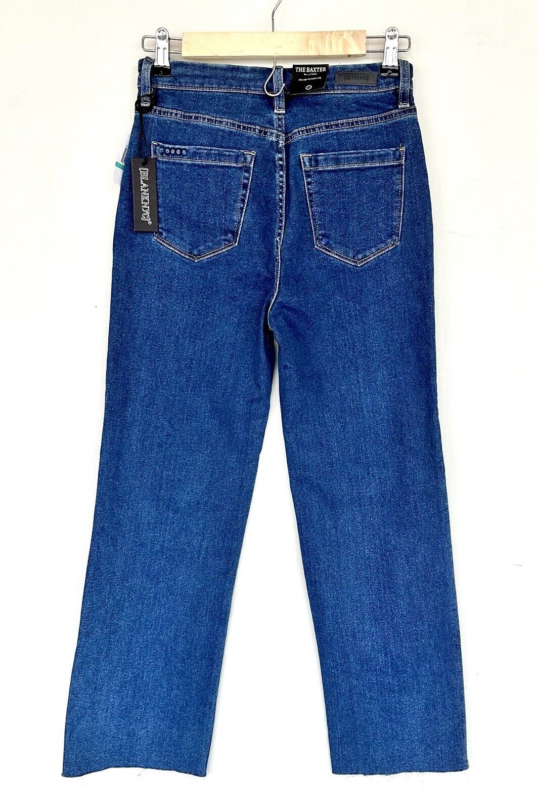 Blank NYC The Baxter High Waist Ribcage Straight Leg Jeans Retail $88 Size 25