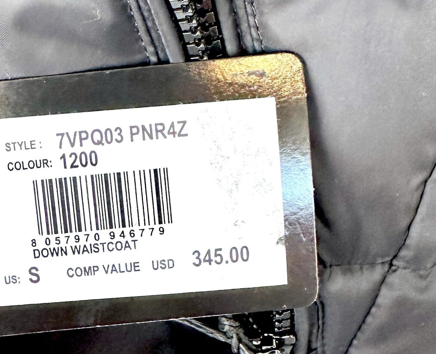 Emporio  Armani Puffa Vest EA7 Small Black Retail $345