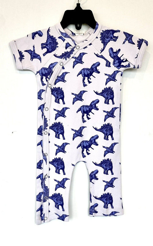 Kate Quinn SS Kimono Style Jumpsuit Organic Cotton Dinosaur 0-3 M Retail $38