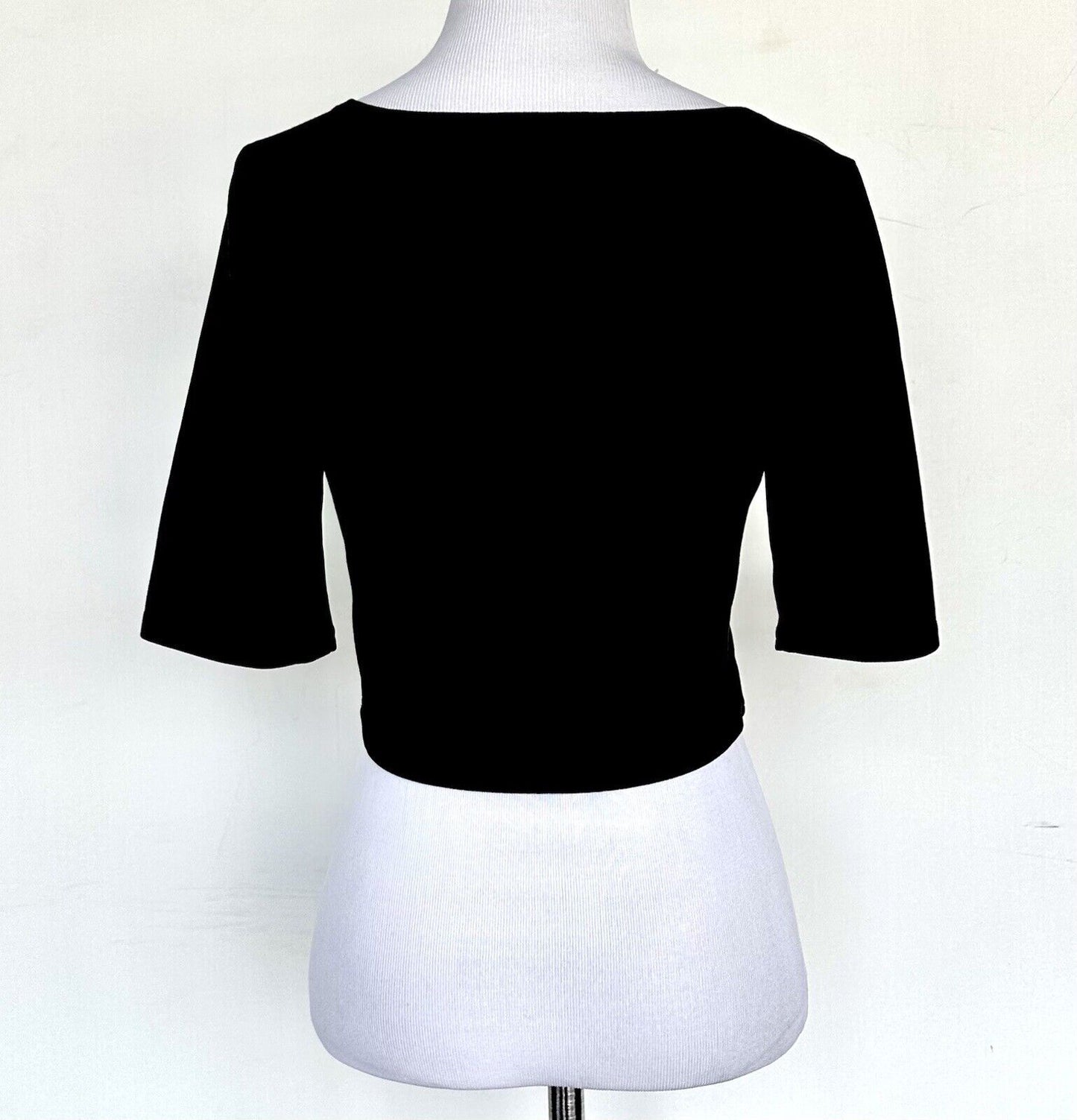 BB Dakota Black Rib Crop Top Retail $49 Price $29 Small NWT