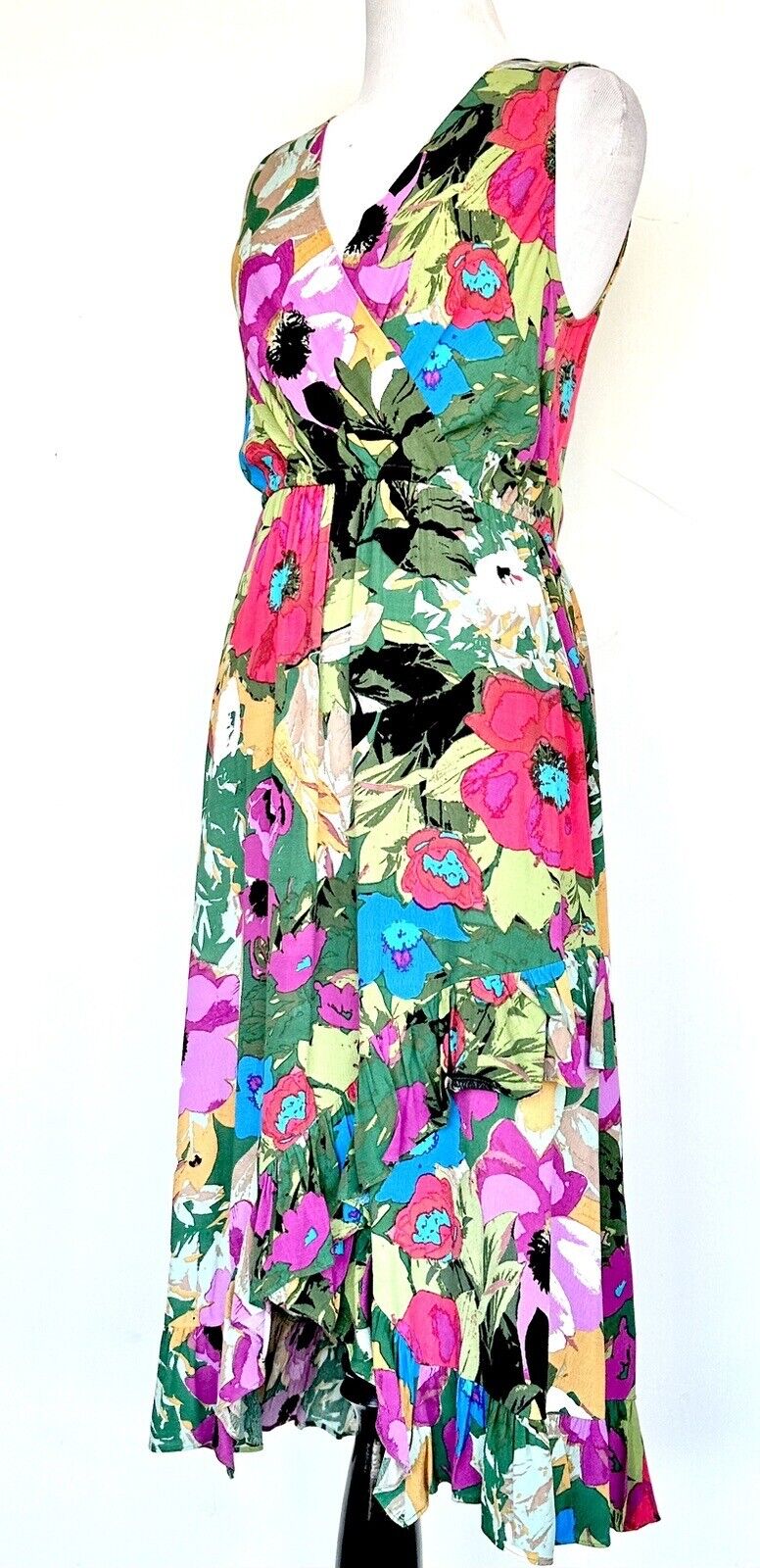 Anthropologie Plenty By Tracey Reese Ruffle Wrap Dress Retail $158 Price $84