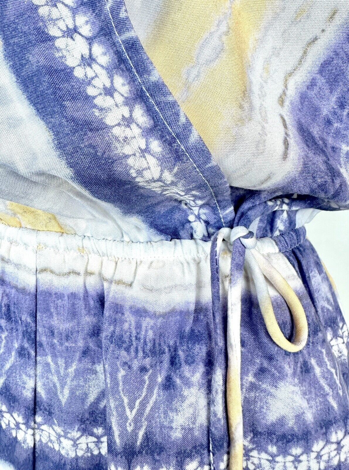 Kingston Grey Surplice Romper Size XS Yellow White Blue NWT