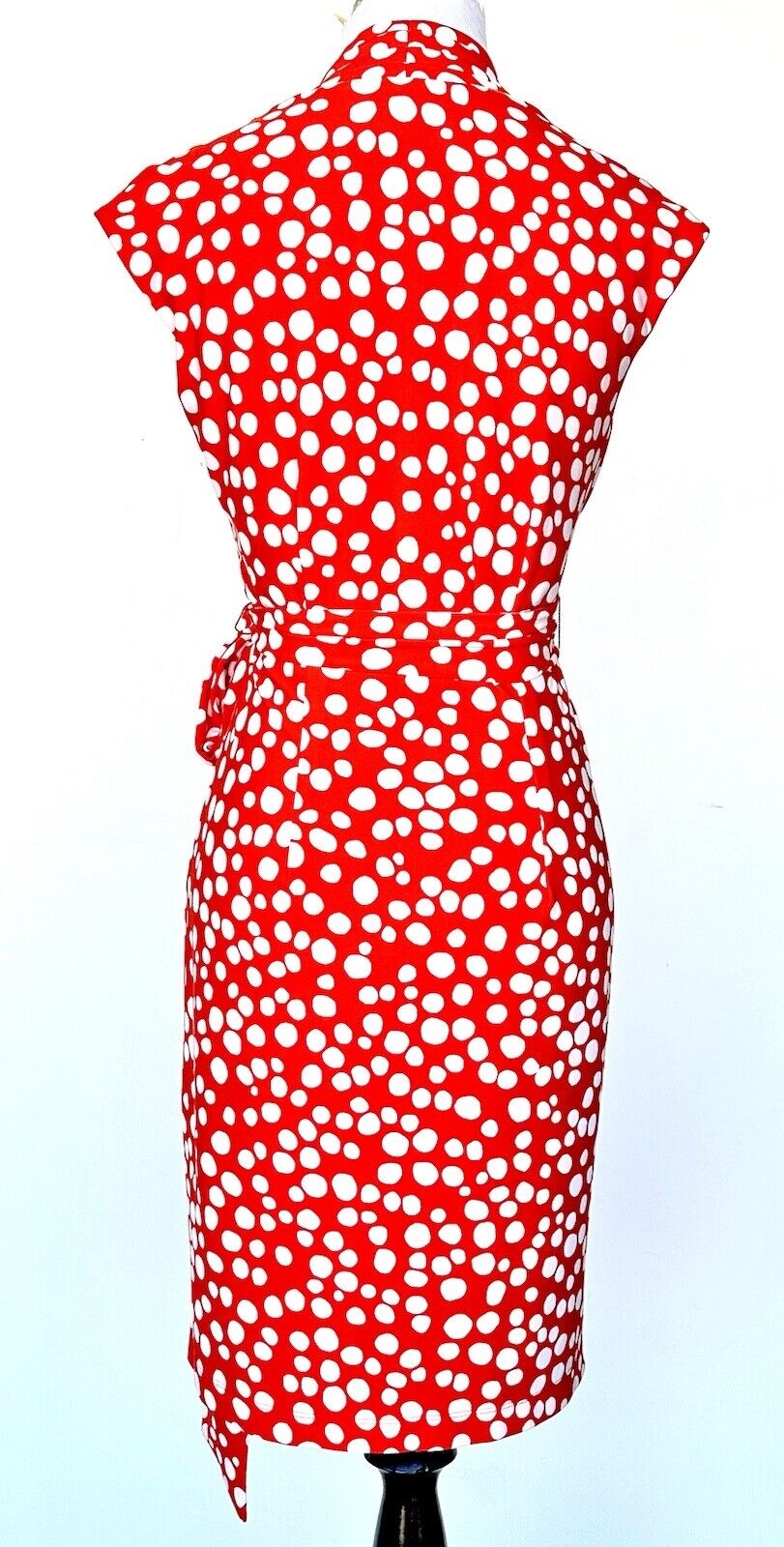 Eliza J Red And White Spot Dress Side Tie Retails $118 Price $79 Size 0P