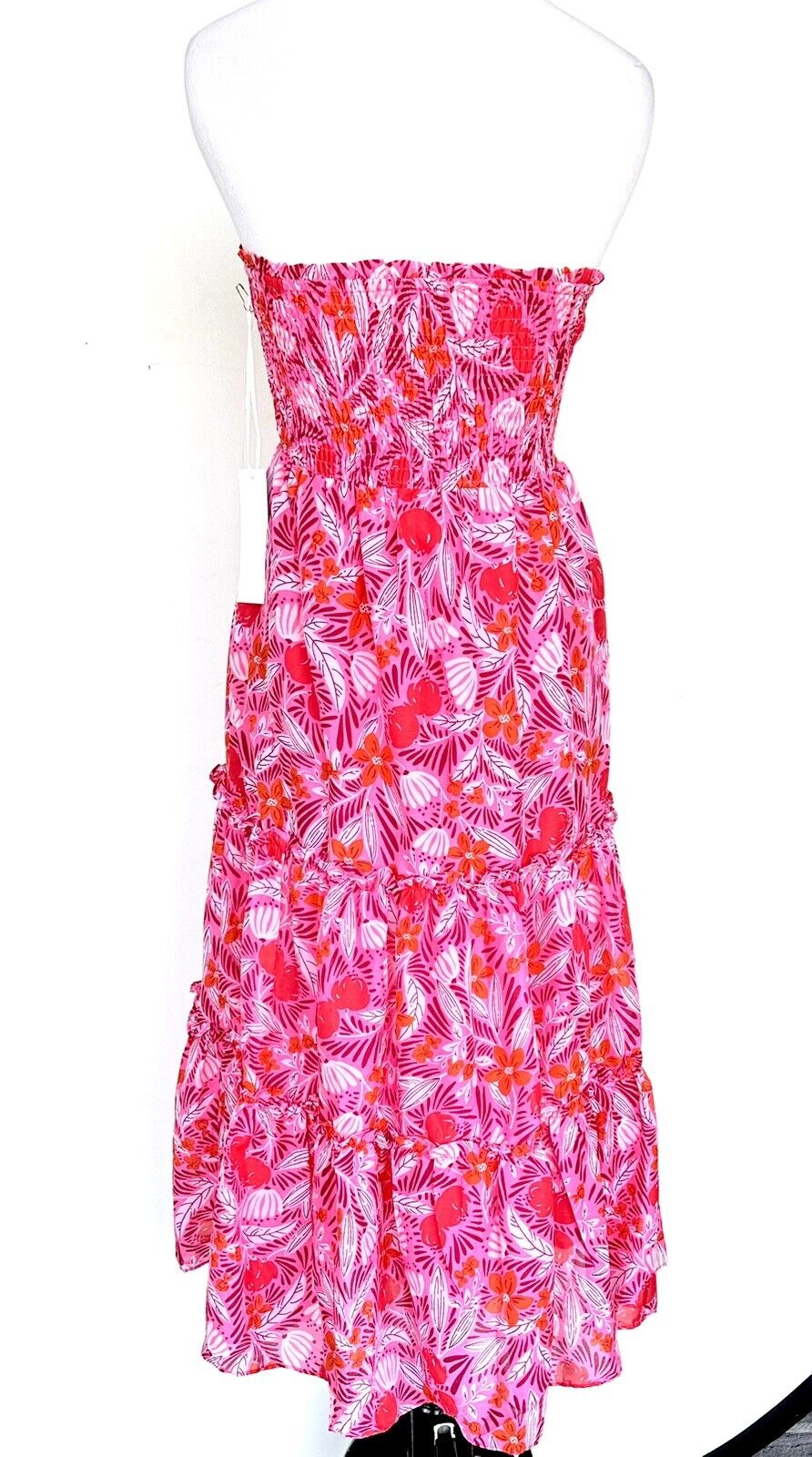 J Marie Dixie Tiered Midi Skirt / Dress size L Retail $158 Price $59 NWT