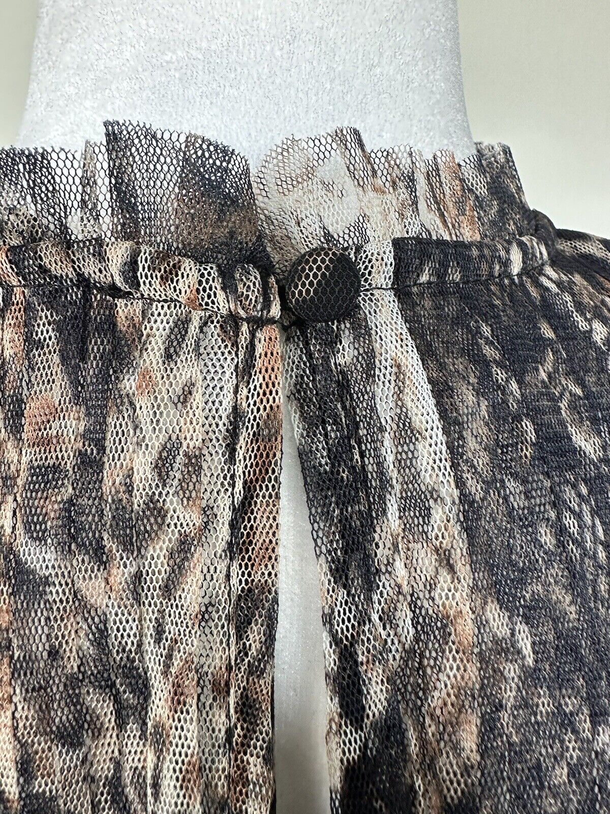 Allsaints Perri Noche Blouse Animal Print Mesh Fabric 2 Pc Retail $229 Sz 2 New