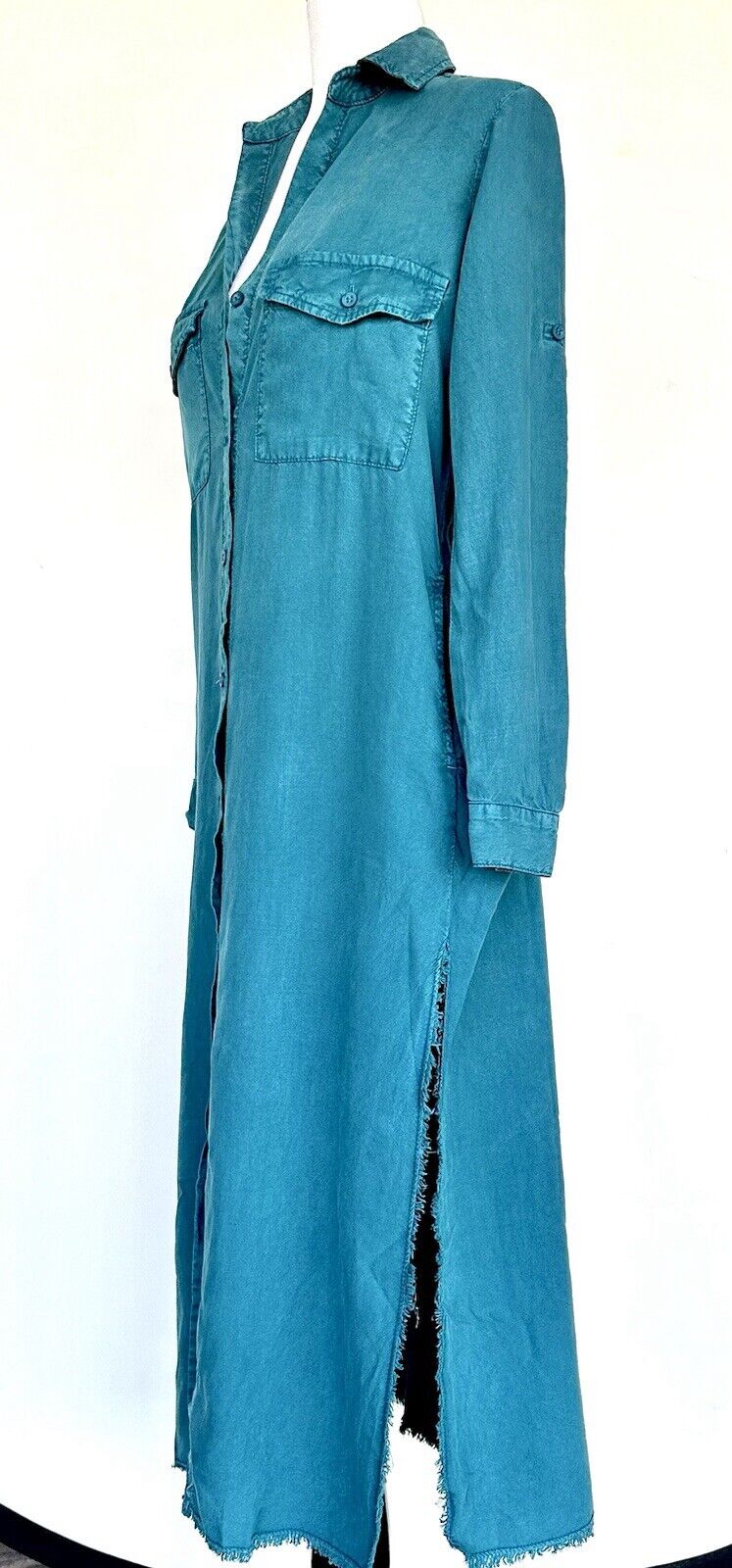 Sundance Cloth &  Stone Bernadette Shirt Dress Jade Retail $148 Chambray  XS
