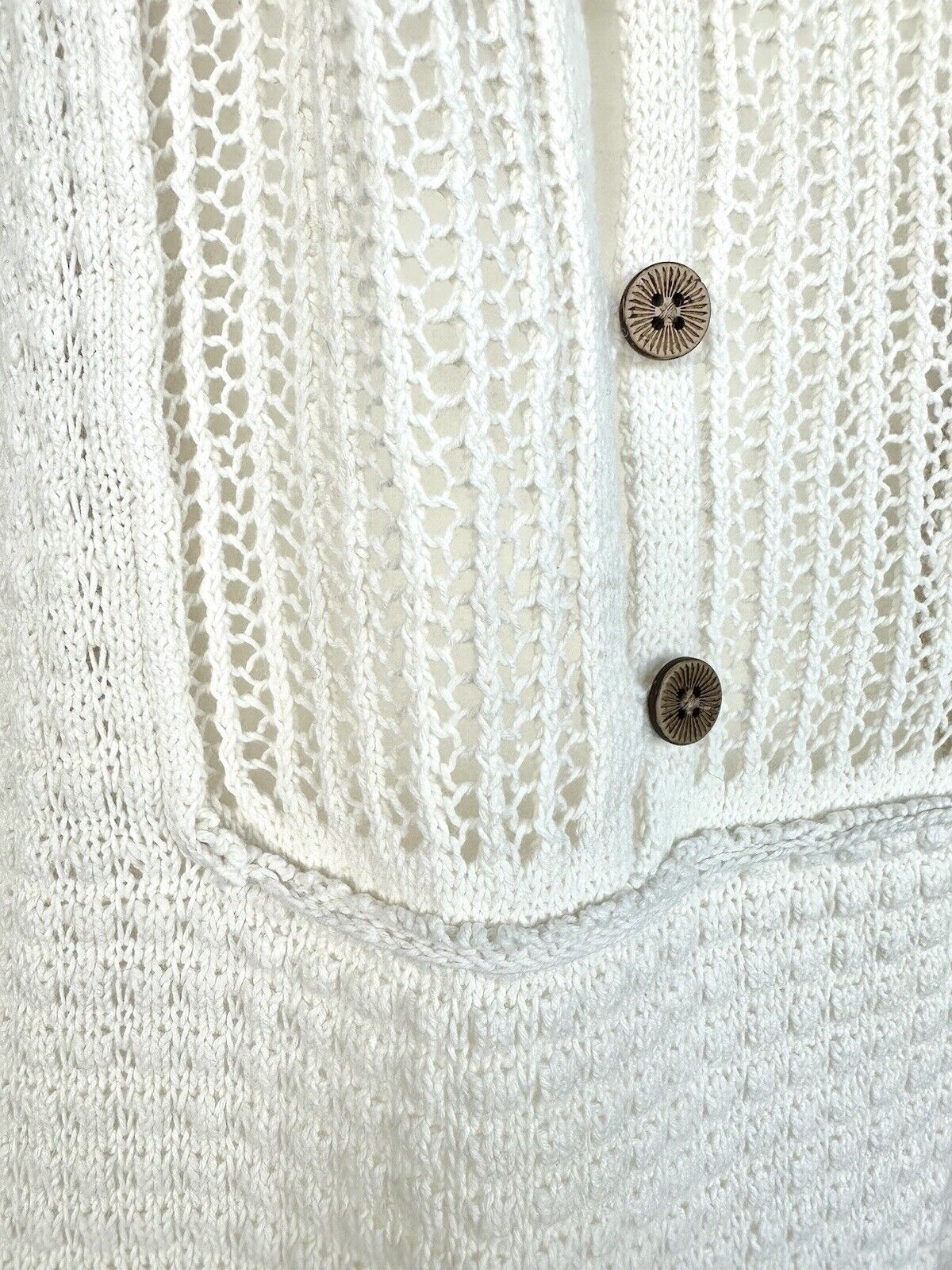 Sundance Medora Crochet Knit Cover Up Retails $148 XS Linen Cotton