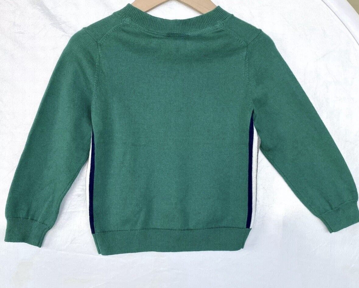 Janie And Jack Green V Neck Sweater Age 2 Retail $49 Price $27.95 NWT Stripe