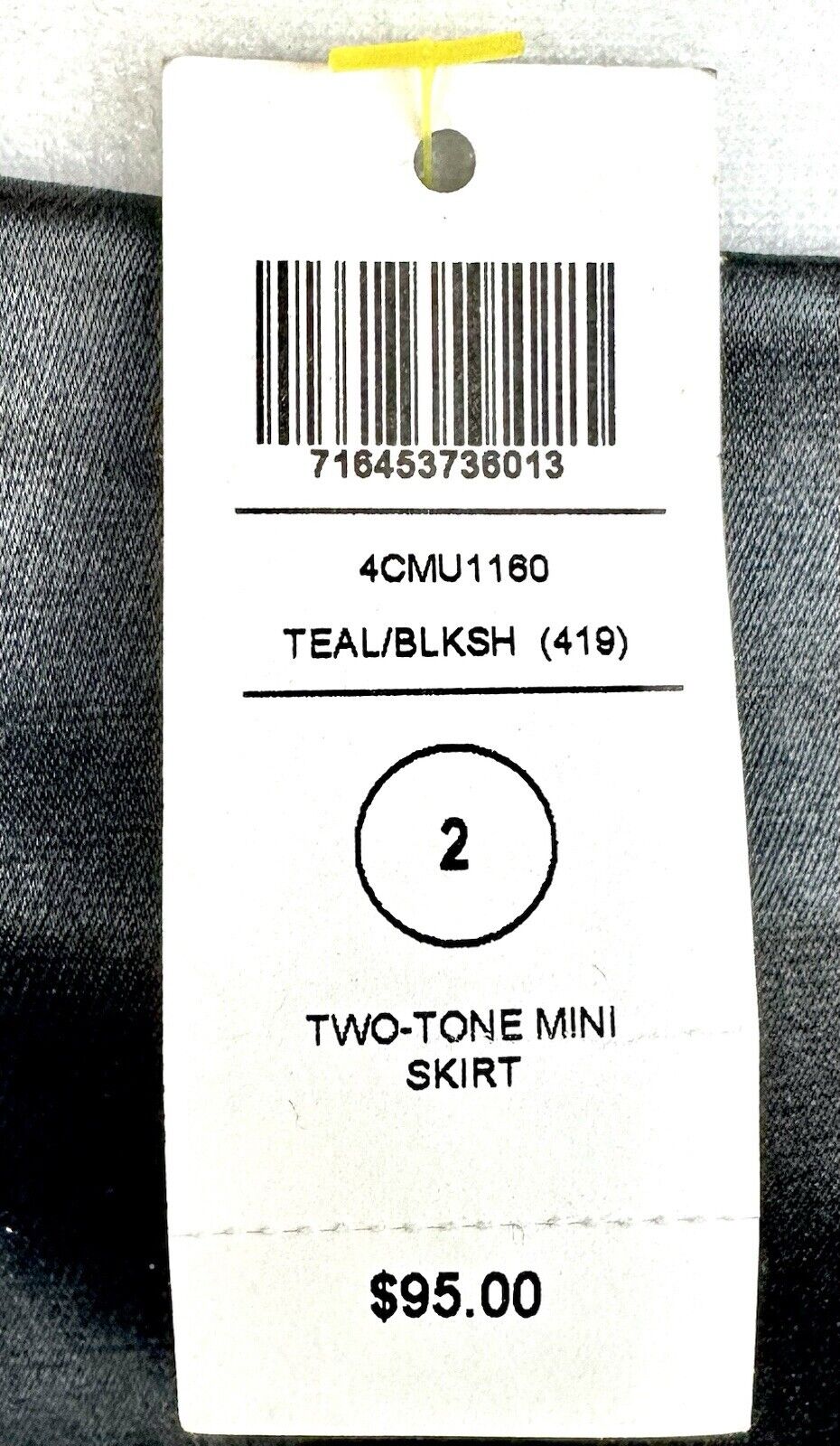Kate Spade Saturday Black Two Tone Mixed Media Mini Skirt Size 2 Retails $95