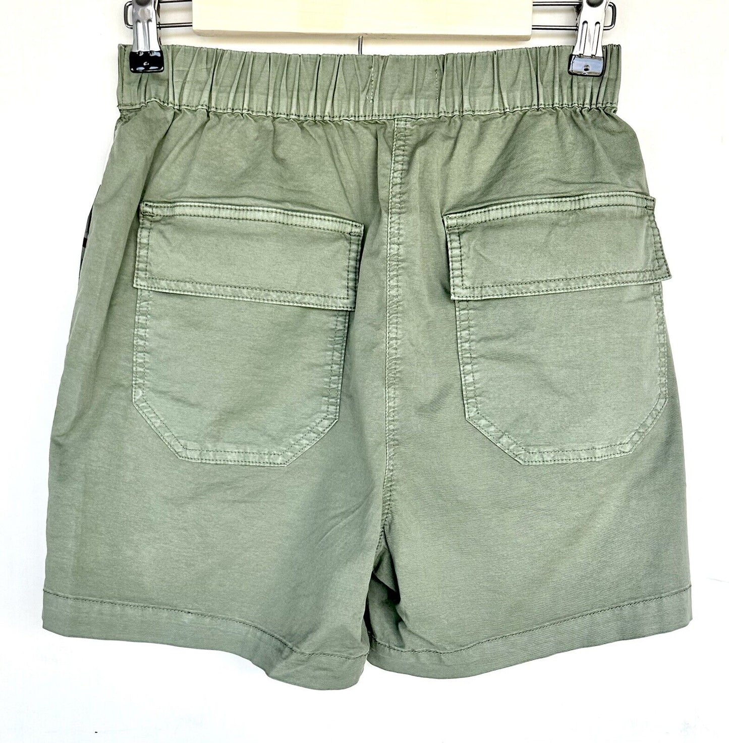 Pistola Green Elastic Waist Stretch Cargo Shorts Size XS Retail $98 Price $48