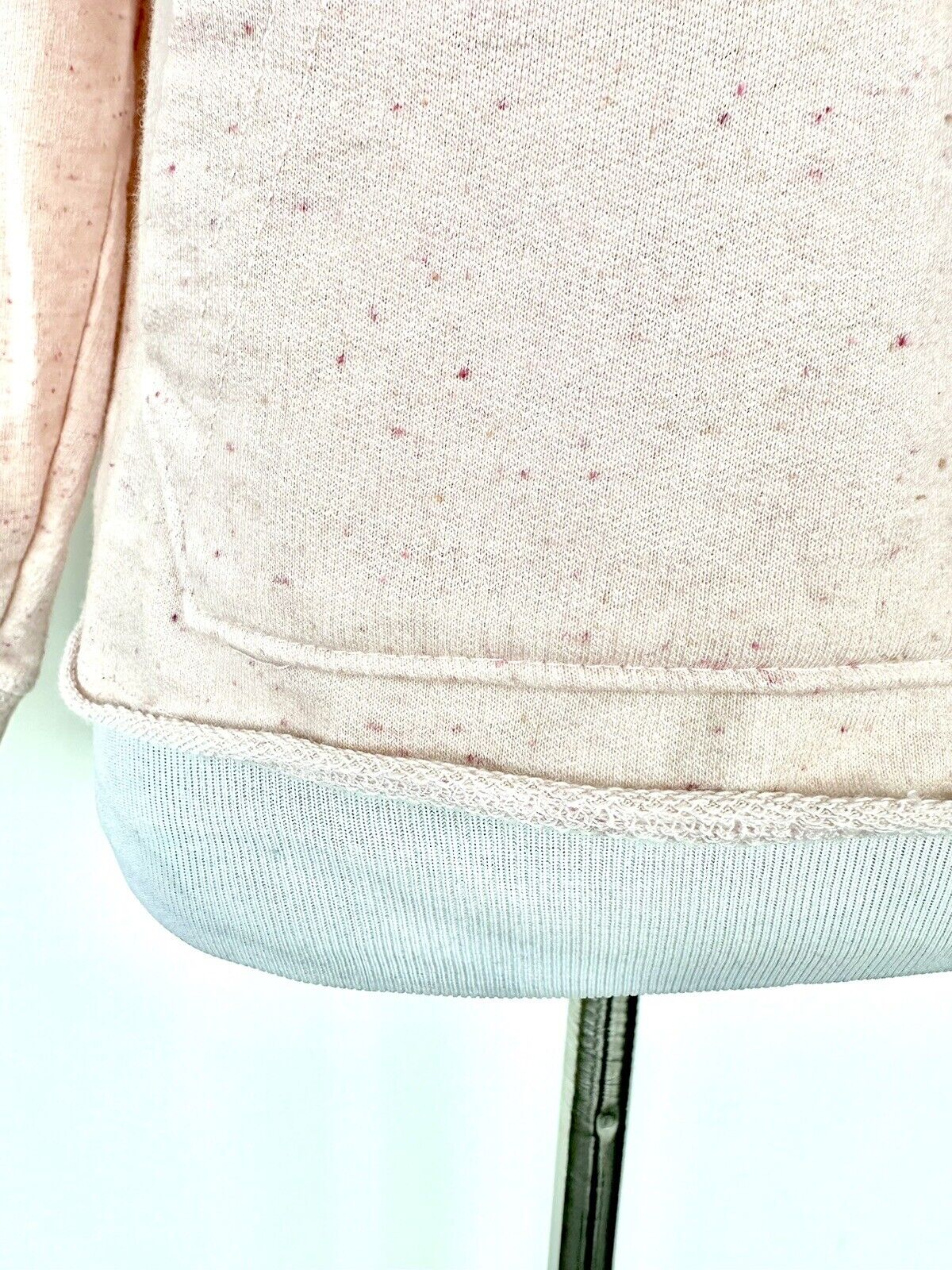 Splendid Pink Flecked Raw Edge Sweatshirt Hoodie. Retails $138 XS