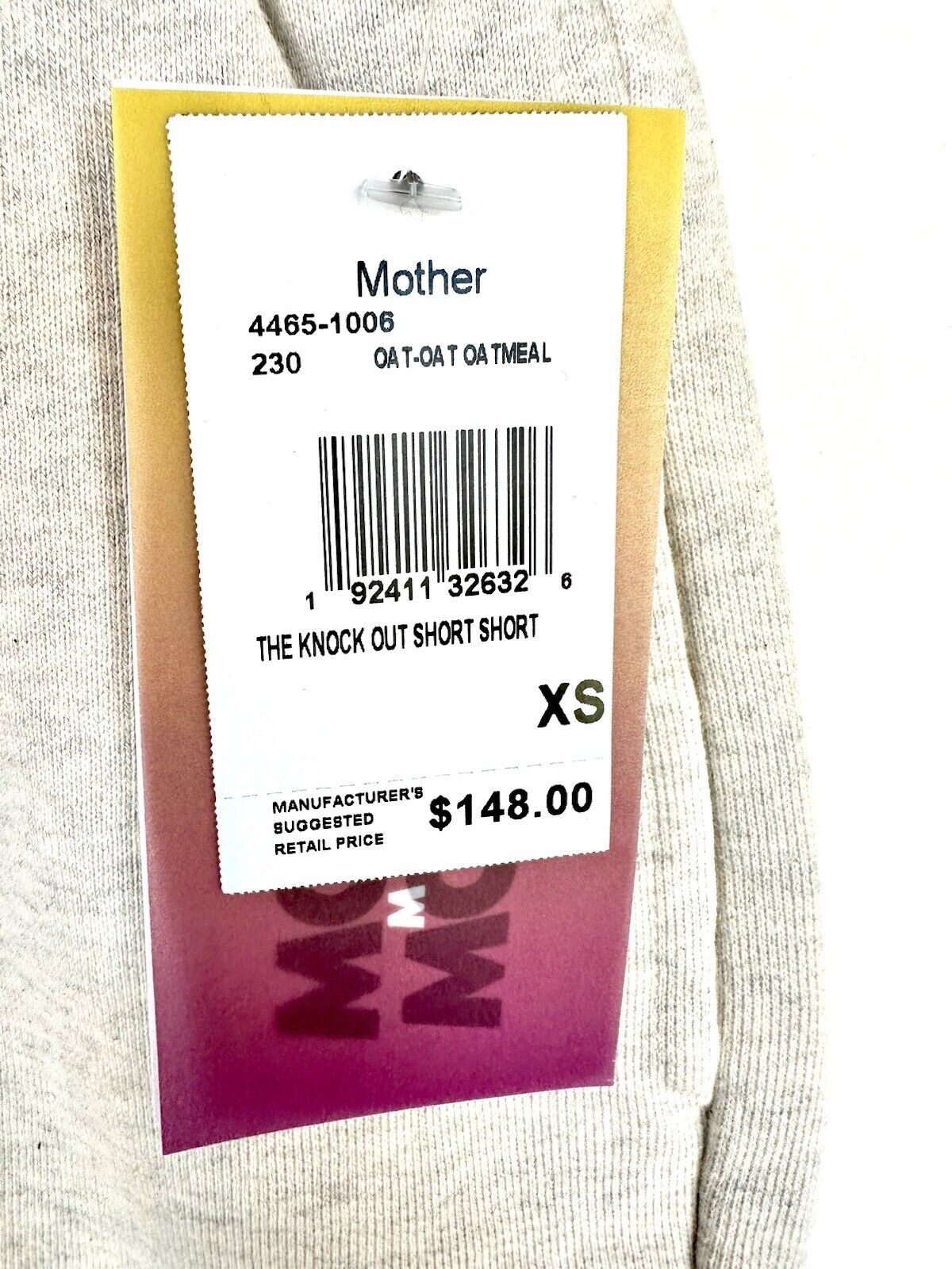 Mother The Knock Out Shorts Retail $148 Price $64 XS Oatmeal Color