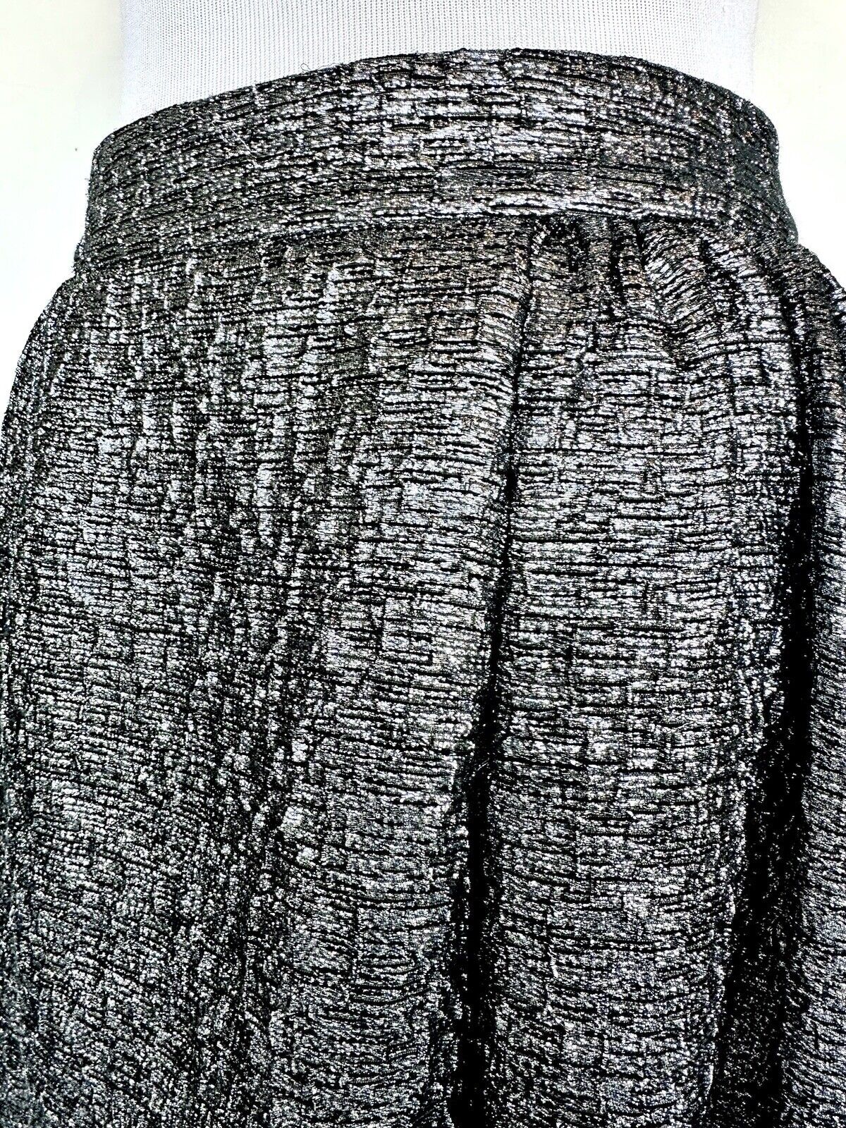 Kate Spade Aimee Gunmetal Metallic Circle Skirt 2 Silver Retail $245 Price $99