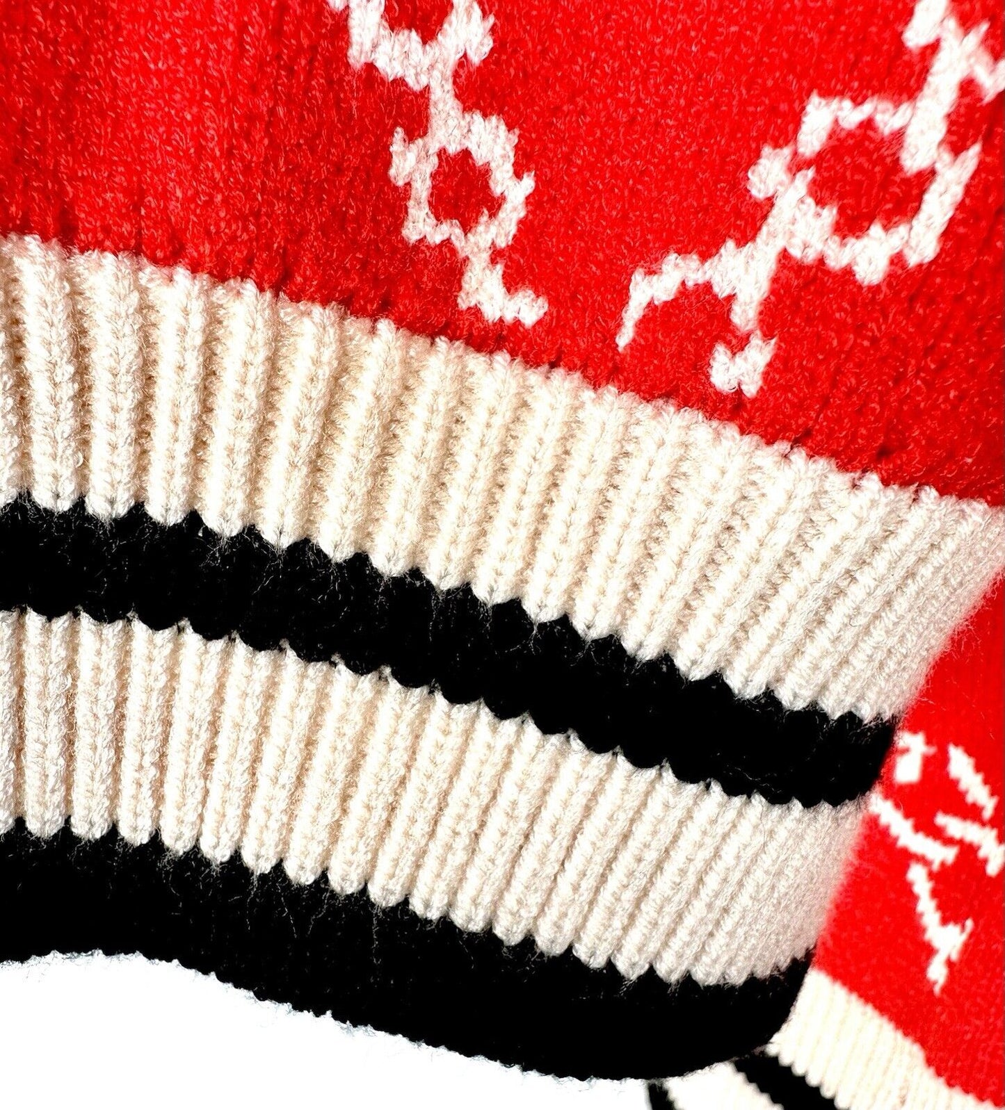 THML Red Chain Link Shirt Sleeve Sweater Contrast Rib Retail $109 XSmall NWT