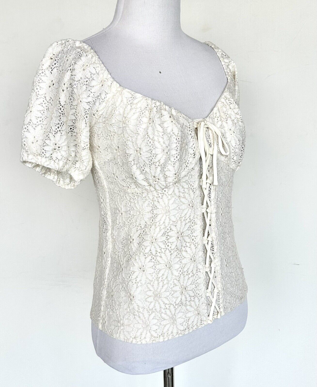 Buffalo david bitton Lace Up Corset Style Top Retail $59 Price $45 NWT XS