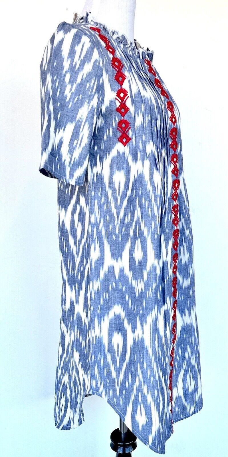 Sundance Isabel Ikat Shirt Dress With Embroidery  Size PXXS Retails $158