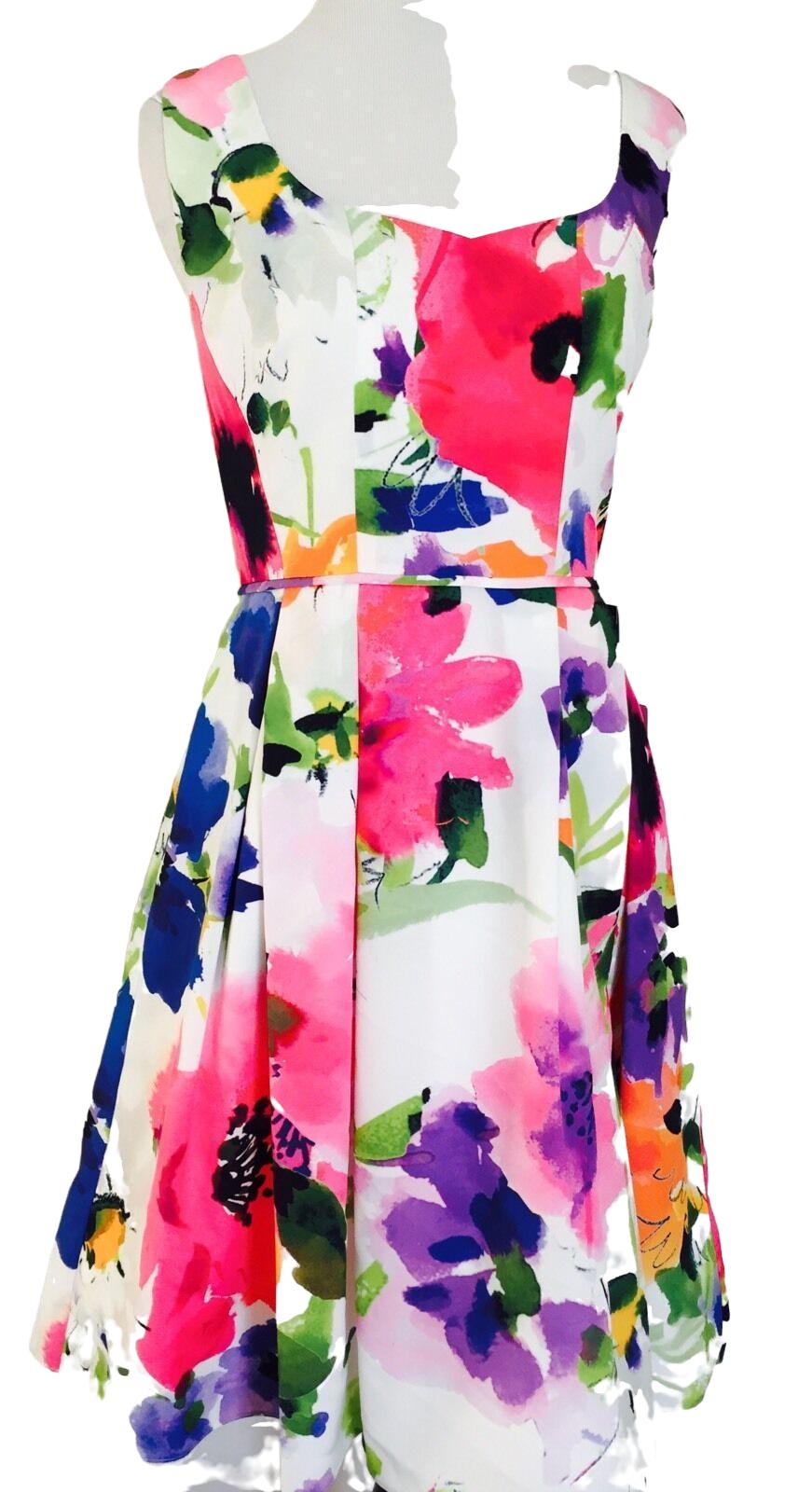 Adrianna Papell Floral Fit & Flare Dress NWT  Size 4 Retails $160 Price $72