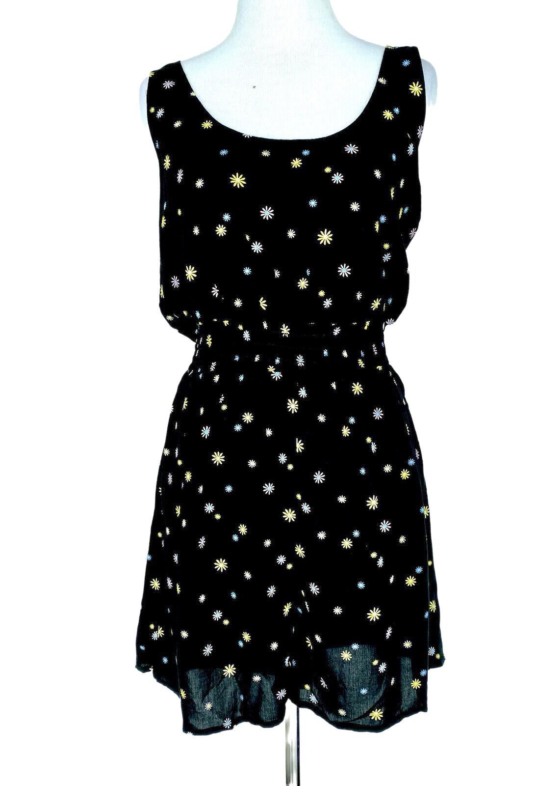 Abound black floral romper Smocked Waist Size S Price $28 NWT