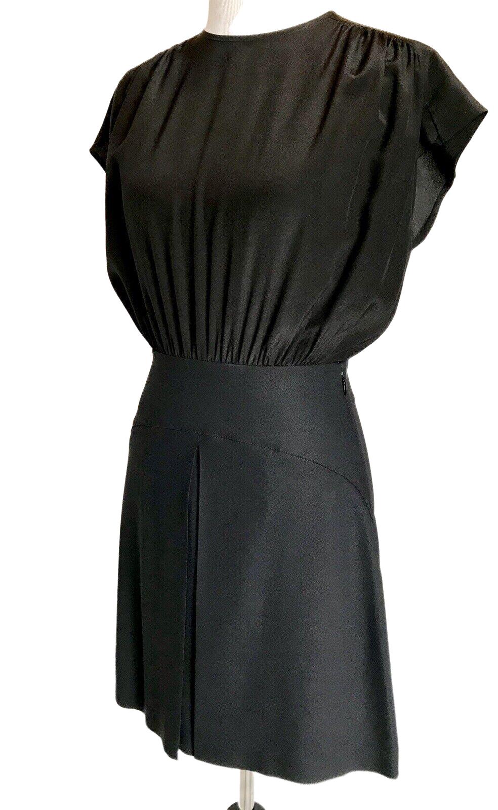 Miu Miu Black Silk Top Black Dress NWT Size IT 38 US 2 NEW Price $843