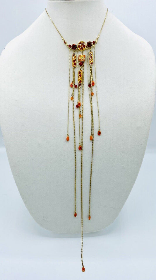 Pilgrim Genuine Swarovski Crystal And Enamel Statement Necklace. NWT Price $24