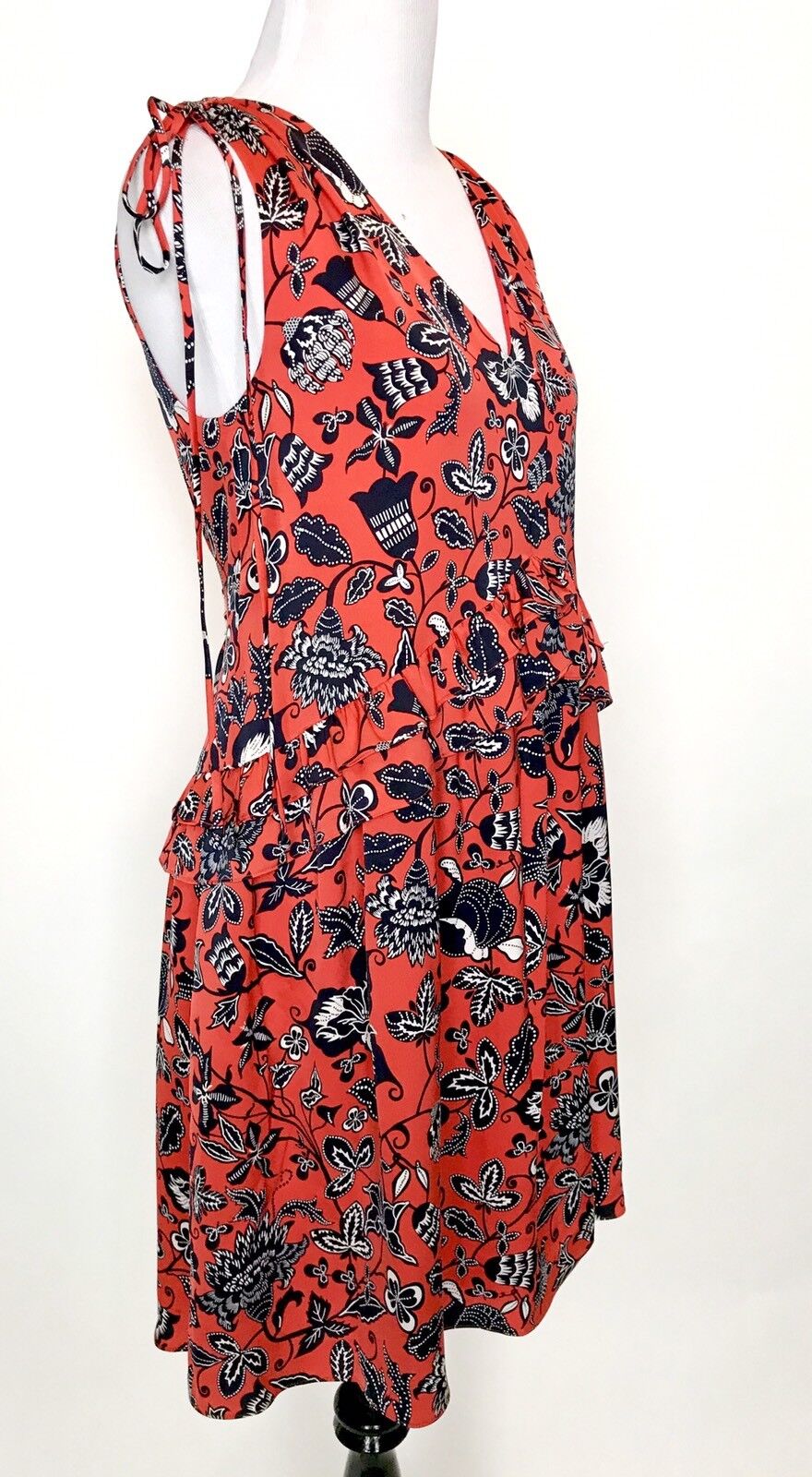 Nordstrom Signature Silk Red Paprika Indio Dress Retails $269 Price $98 Size 2