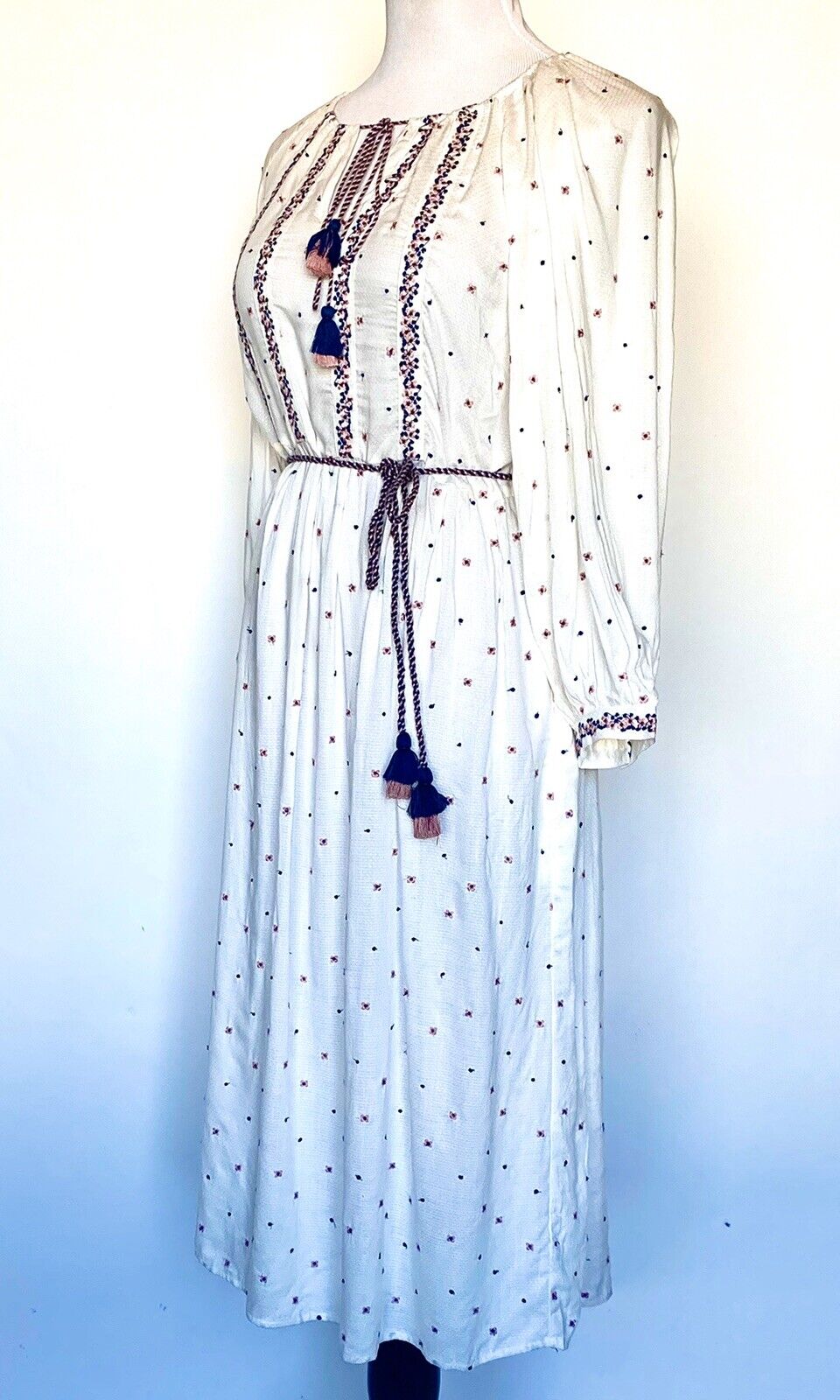 VELVET Graham & Spencer Boho Isilda Embroider Dress Retail $238 Price $79 S NWT