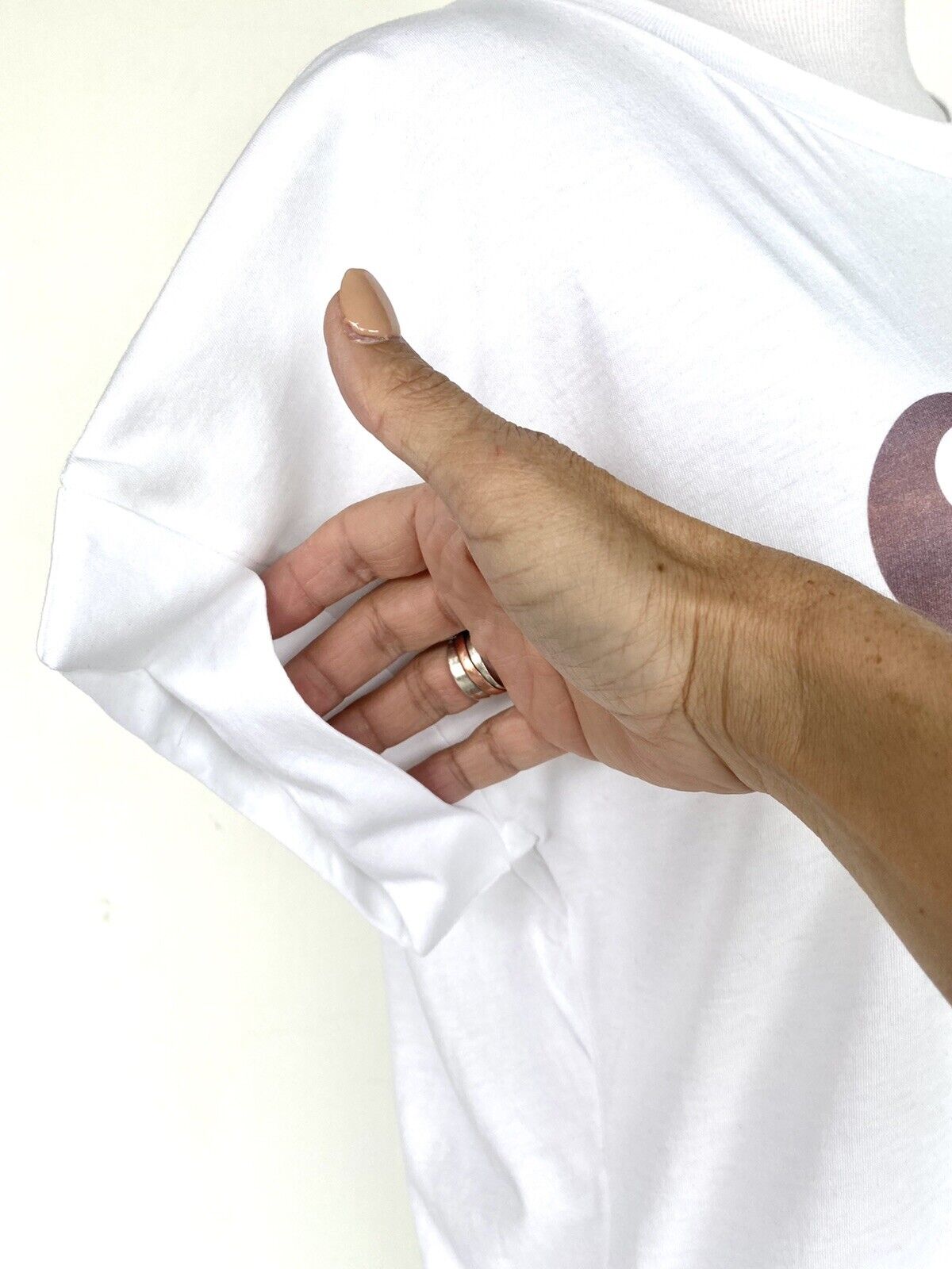 AllSaints City Imogen Boy Tee NWT Price $50 Size XS/S Roll Sleeve White