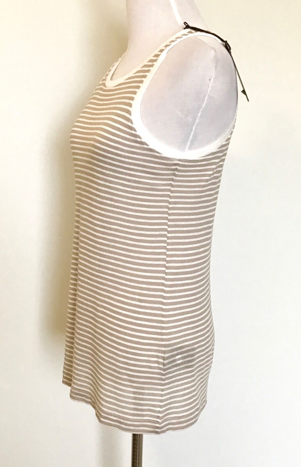 AllSaints Taupe & Cream Evis Bar Vest Top NWT Retail $50 Price $32 All Saints S