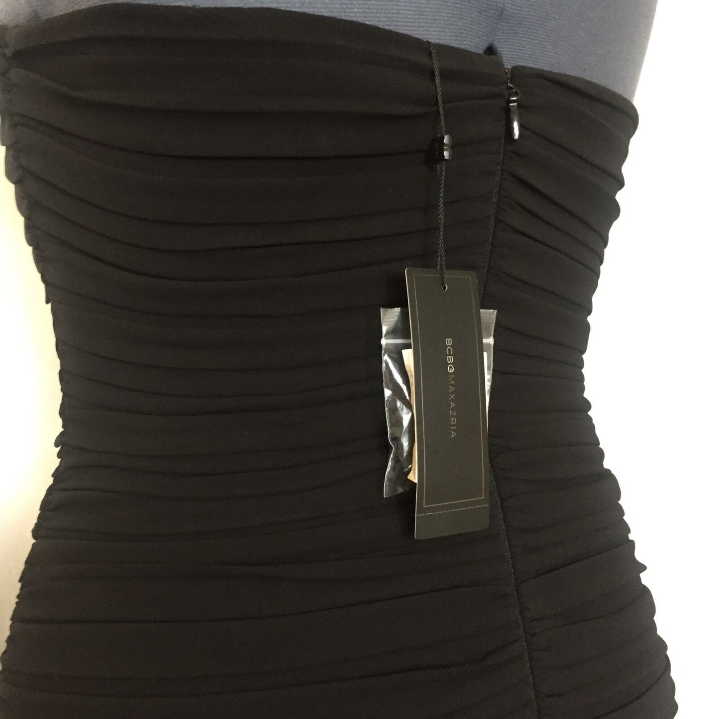 BCBG Max Azria Black Corset Stretch Formal Dress.12 NWT Retail $378 Price $ 89
