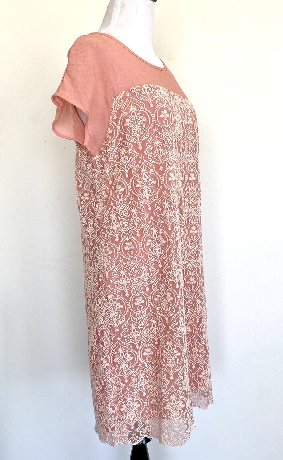 Sundance Catalogue Rose Palace Embroidered Dress Retails $168 Price $52 Petite M