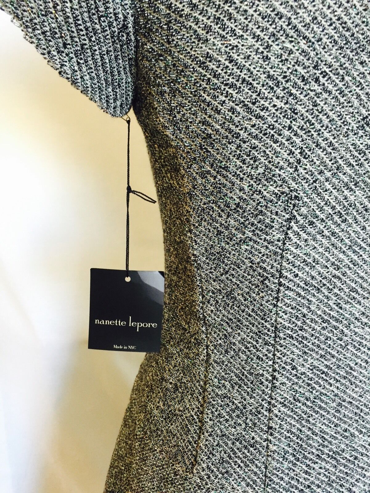 Nanette Lepore Gray Tweed Fitted  Dress NWT Size 0 Retail $478 Price $125