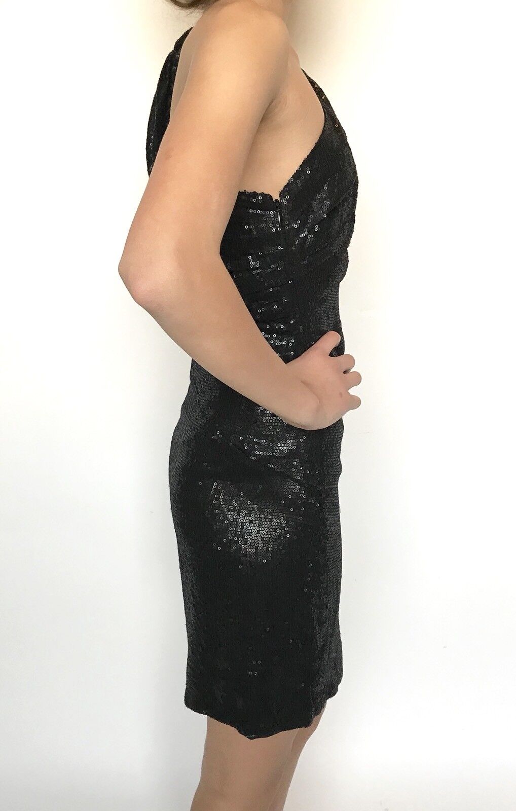 AllSaints NWT Cassis Sequin Black Formal/ Prom Dress.Retail $360 Price $154 Sz 0