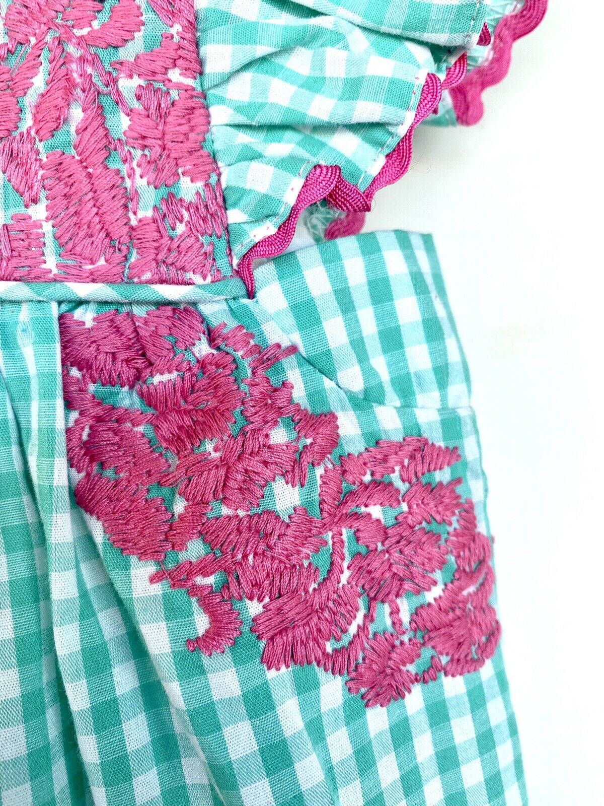 J Marie embroidered Julia Dress 2T Retail $92 Price $49 Gingham