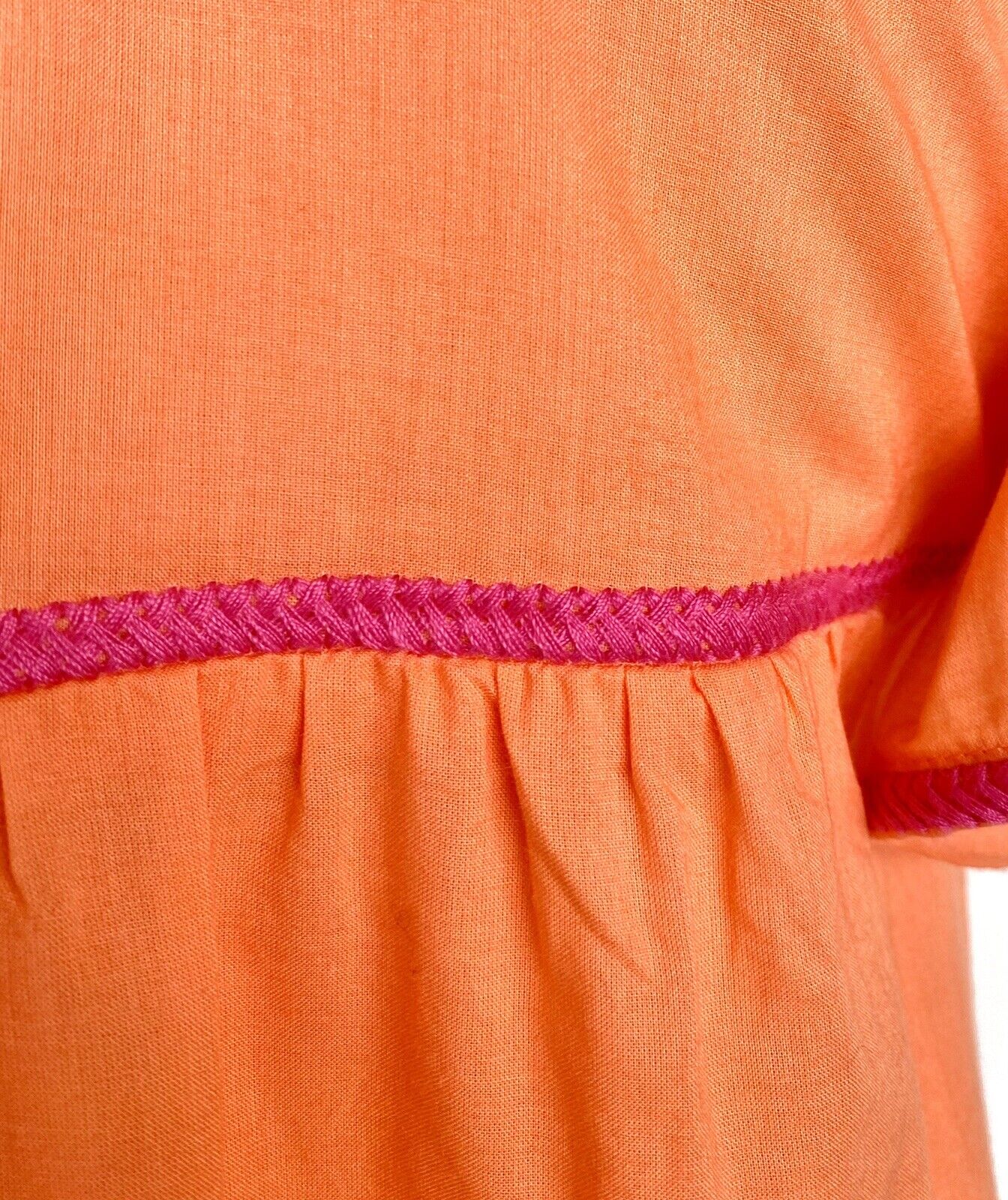 NWT J Marie embroidered Krista Top size XS Retail $106 Price $53 pink Orange