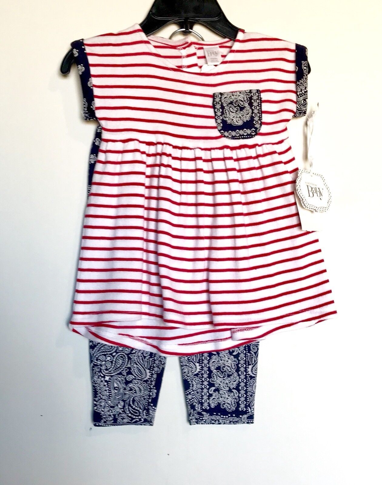 Nordstrom baby girl 2 Pc Dress & Paisley Pants NWT Price 16 9M
