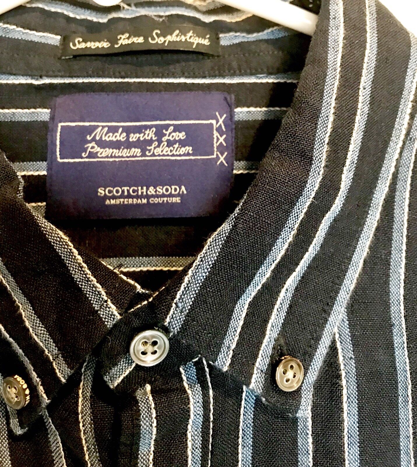 Scotch & Soda Striped LS Linen Mix Shirt. NWT Medium Retail $135 Price $78