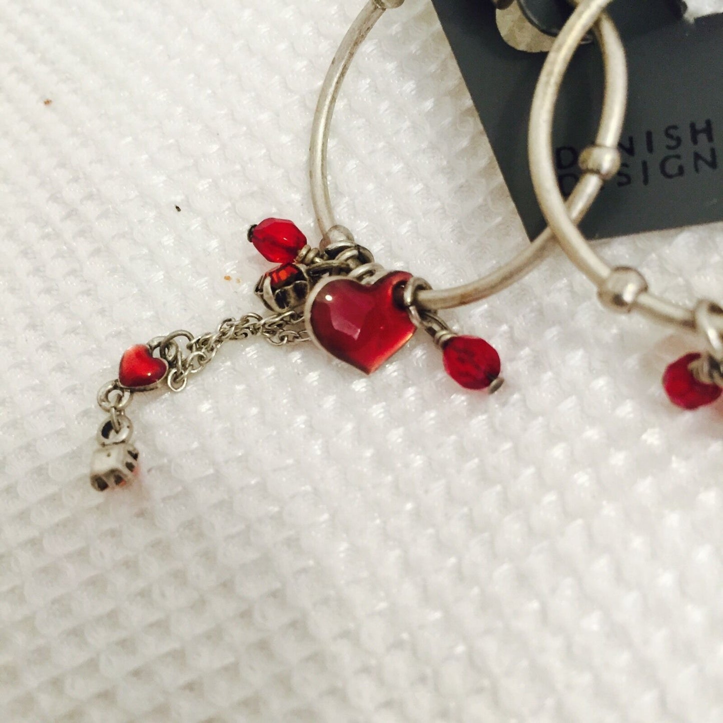 Pilgrim Jewelry Swarovski Crystal  Sterling silver Plated Hoop Earrings $13.95