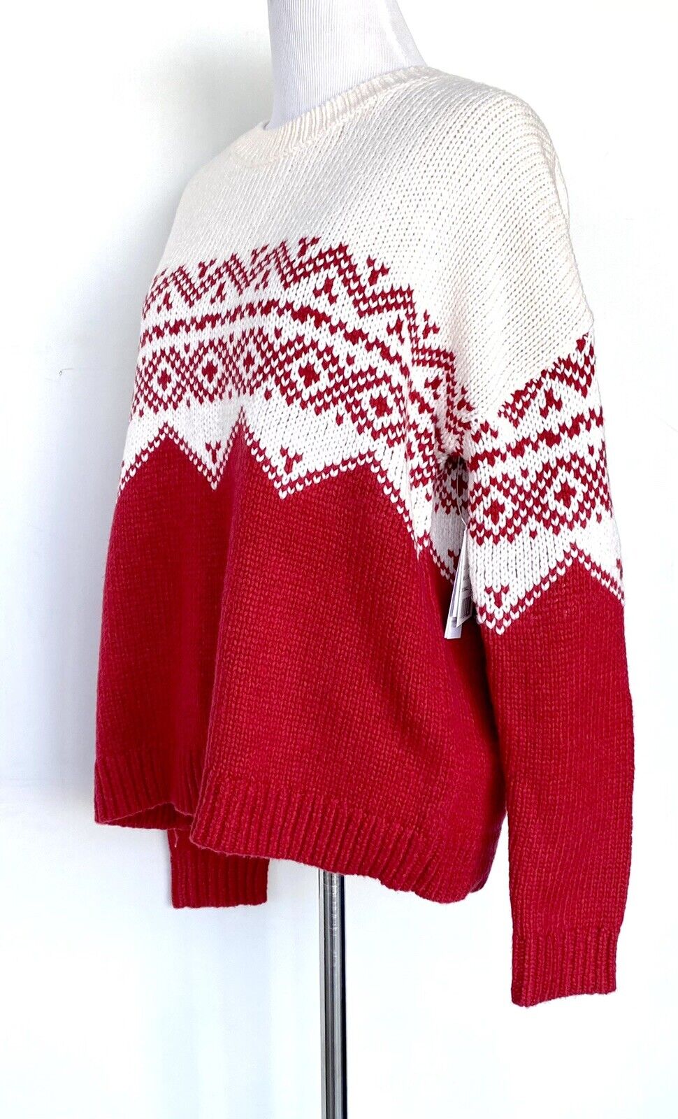 VELVET Graham & Spencer Fairisle Style Sweater Retail $198 Price $68 XS Wool Mix