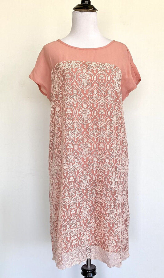 Sundance Catalogue Rose Palace Embroidered Dress Retails $168 Price $52 Petite M