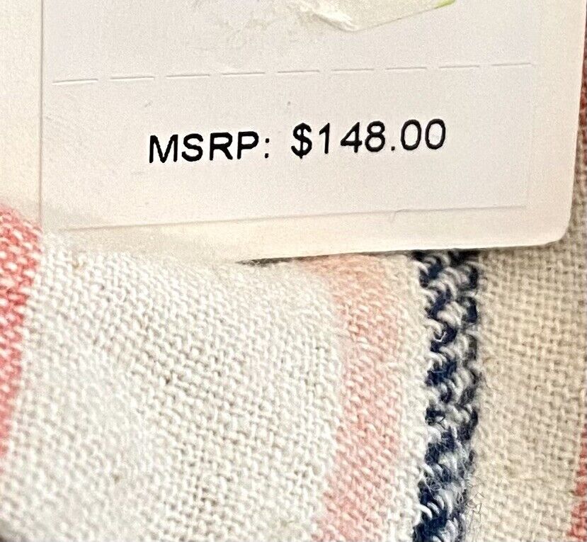 Splendid La Paz Twill Stripe Romper Retail $148 Price $59 NWT XS Linen Mix