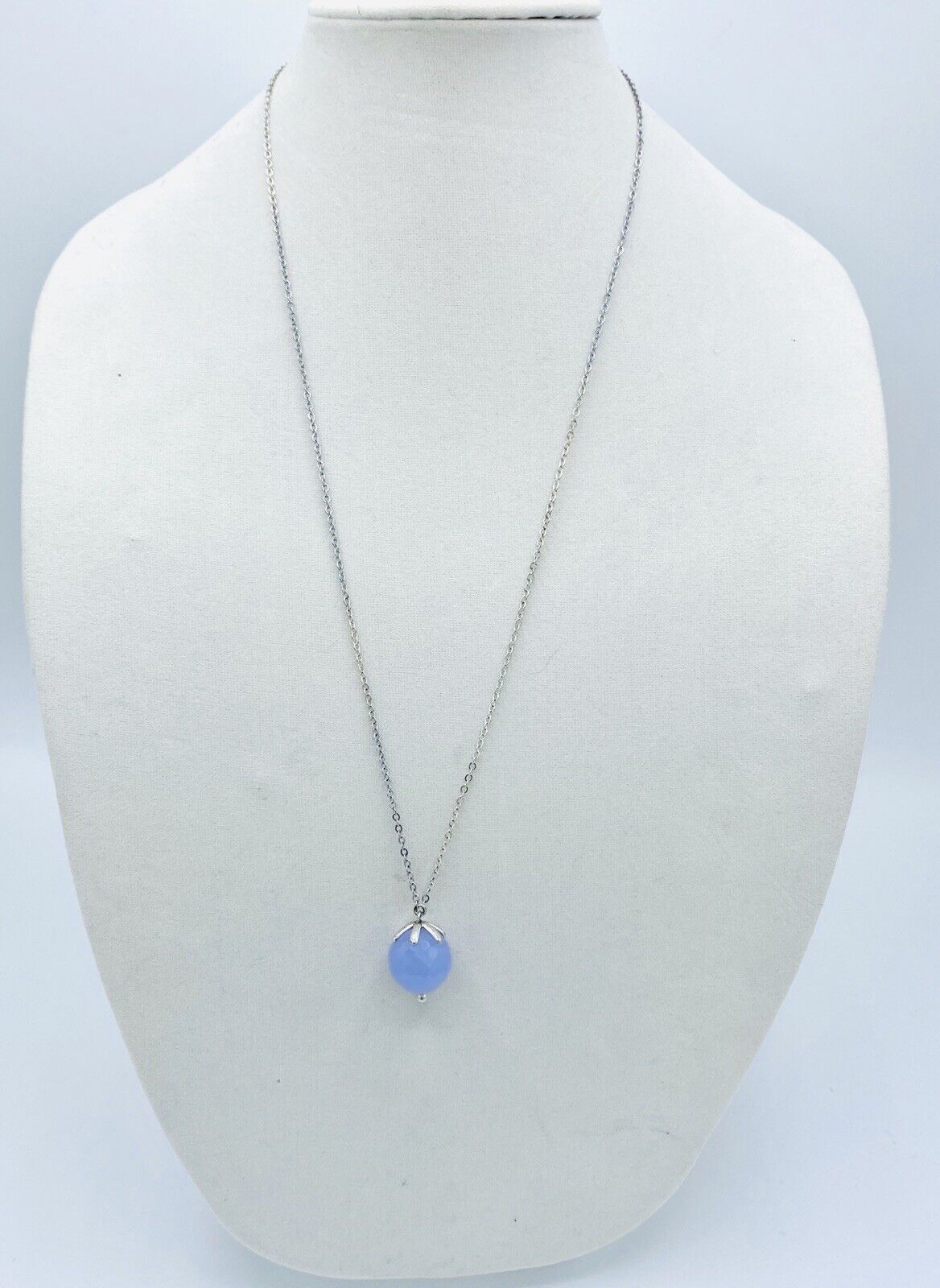 Pilgrim Skanderborg Quartz Necklace. Sterling Silver Plated Lilac Price $15