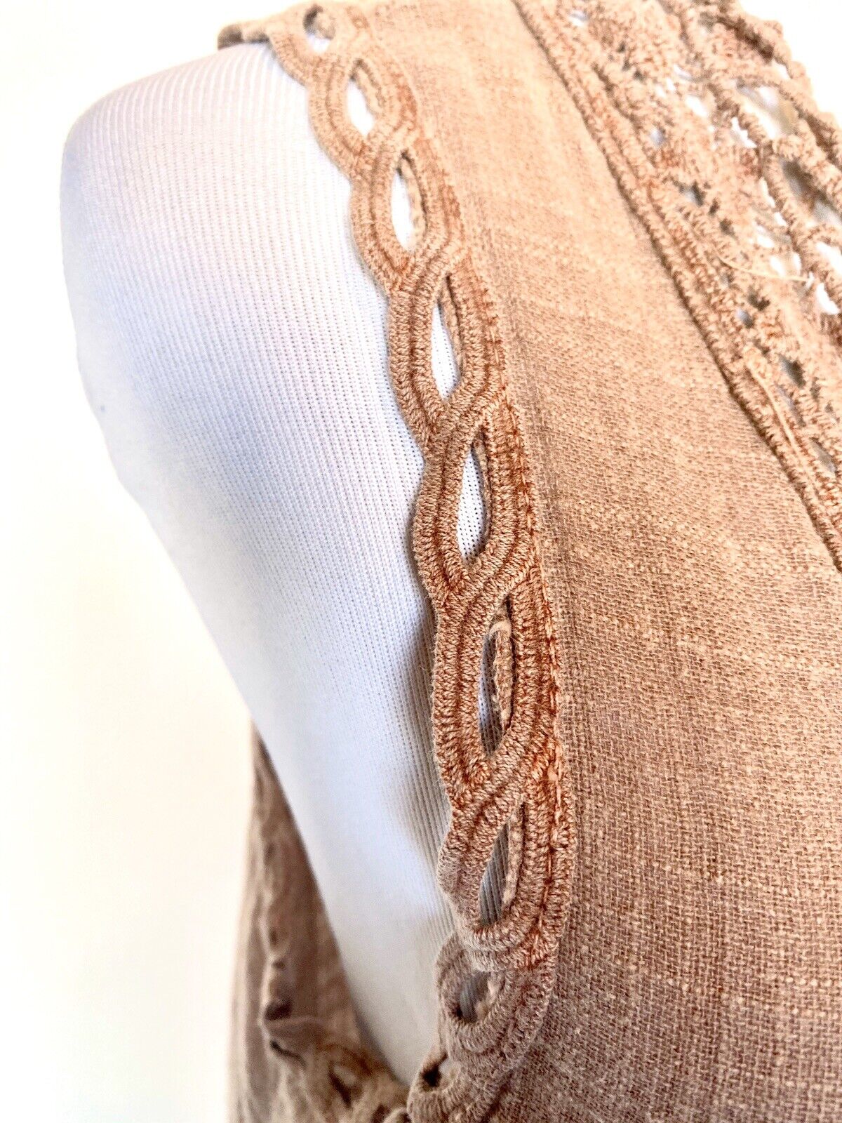 XCVI Crochet Sleeveless Cotton  Duster Cardigan Retails $138  Price $$49 Size S